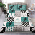 Ohaprints-Quilt-Bed-Set-Pillowcase-America-Football-Boy-Player-Gift-Fan-Eat-Sleep-Football-Lover-Patchwork-Green-Blanket-Bedspread-Bedding-3054-Double (70'' x 80'')