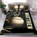 Ohaprints-Quilt-Bed-Set-Pillowcase-Baseball-Player-Fan-Ball-3D-Print-Sport-Black-Custom-Personalized-Name-Number-Blanket-Bedspread-Bedding-3055-Double (70'' x 80'')