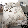 Ohaprints-Quilt-Bed-Set-Pillowcase-Football-Sketch-Players-Fan-Gift-Vintage-Beige-Custom-Personalized-Name-Number-Blanket-Bedspread-Bedding-2122-Throw (55'' x 60'')