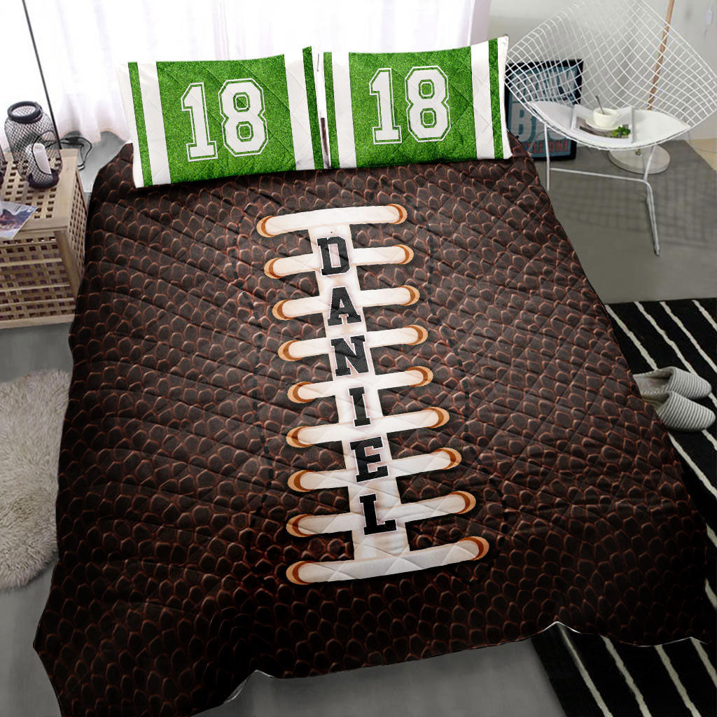 Ohaprints-Quilt-Bed-Set-Pillowcase-America-Football-Player-Fan-Gift-Green-Browns-Custom-Personalized-Name-Number-Blanket-Bedspread-Bedding-2716-Throw (55'' x 60'')