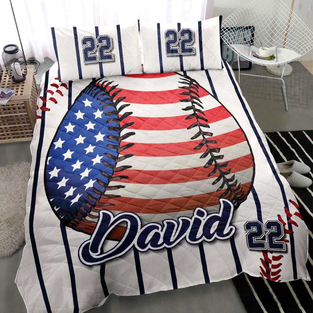 Ohaprints-Quilt-Bed-Set-Pillowcase-America-Baseball-Ball-Player-Fan-Gift-Beige-Custom-Personalized-Name-Number-Blanket-Bedspread-Bedding-365-Throw (55'' x 60'')