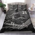 Ohaprints-Quilt-Bed-Set-Pillowcase-Player-Fan-Hockey-Shoes-Stick-Vintage-Black-Custom-Personalized-Name-Number-Blanket-Bedspread-Bedding-1538-Double (70'' x 80'')