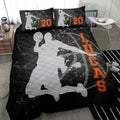 Ohaprints-Quilt-Bed-Set-Pillowcase-Basketball-Player-Posing-Fan-Gift-Black-Custom-Personalized-Name-Number-Blanket-Bedspread-Bedding-366-Throw (55'' x 60'')