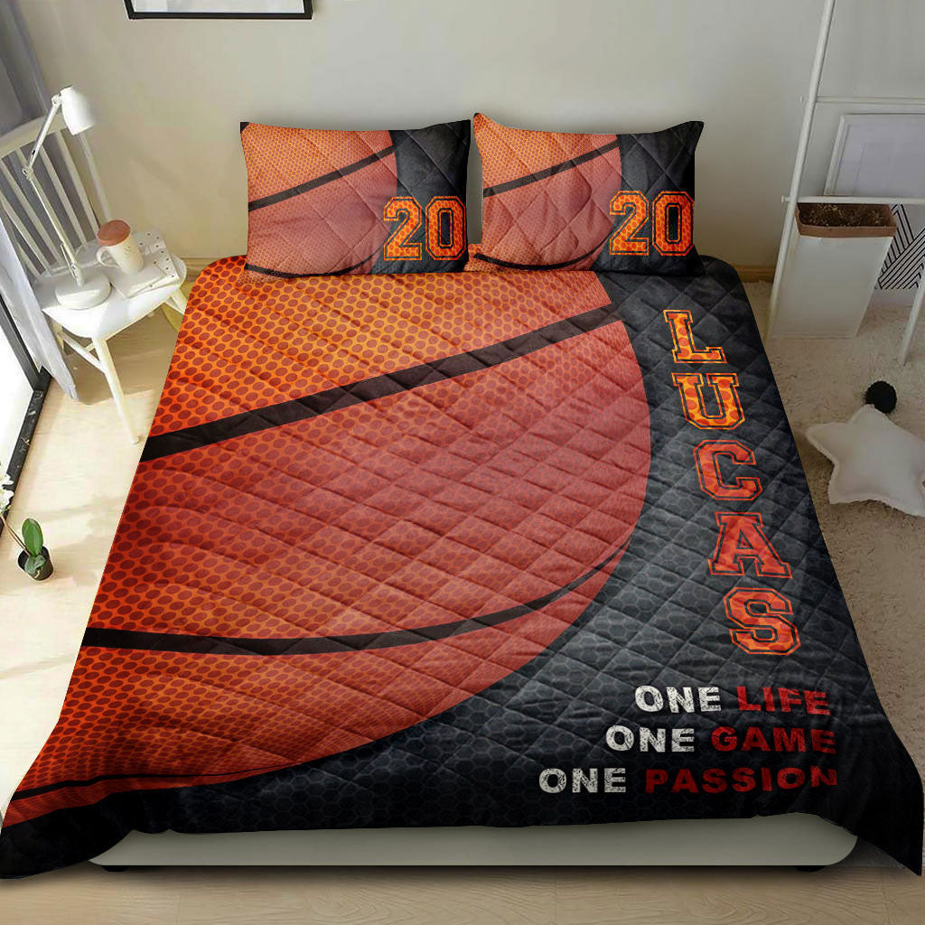 Ohaprints-Quilt-Bed-Set-Pillowcase-Basketball-Ball-Life-Game-Passion-Player-Fan-Custom-Personalized-Name-Number-Blanket-Bedspread-Bedding-1661-Double (70'' x 80'')