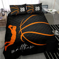 Ohaprints-Quilt-Bed-Set-Pillowcase-Basketball-Paler-Posing-Fan-Gift-Simple-Black-Custom-Personalized-Name-Number-Blanket-Bedspread-Bedding-2718-Throw (55'' x 60'')