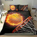 Ohaprints-Quilt-Bed-Set-Pillowcase-Fire-Basketball-Player-Fan-Gift-Black-Custom-Personalized-Name-Number-Blanket-Bedspread-Bedding-367-Double (70'' x 80'')