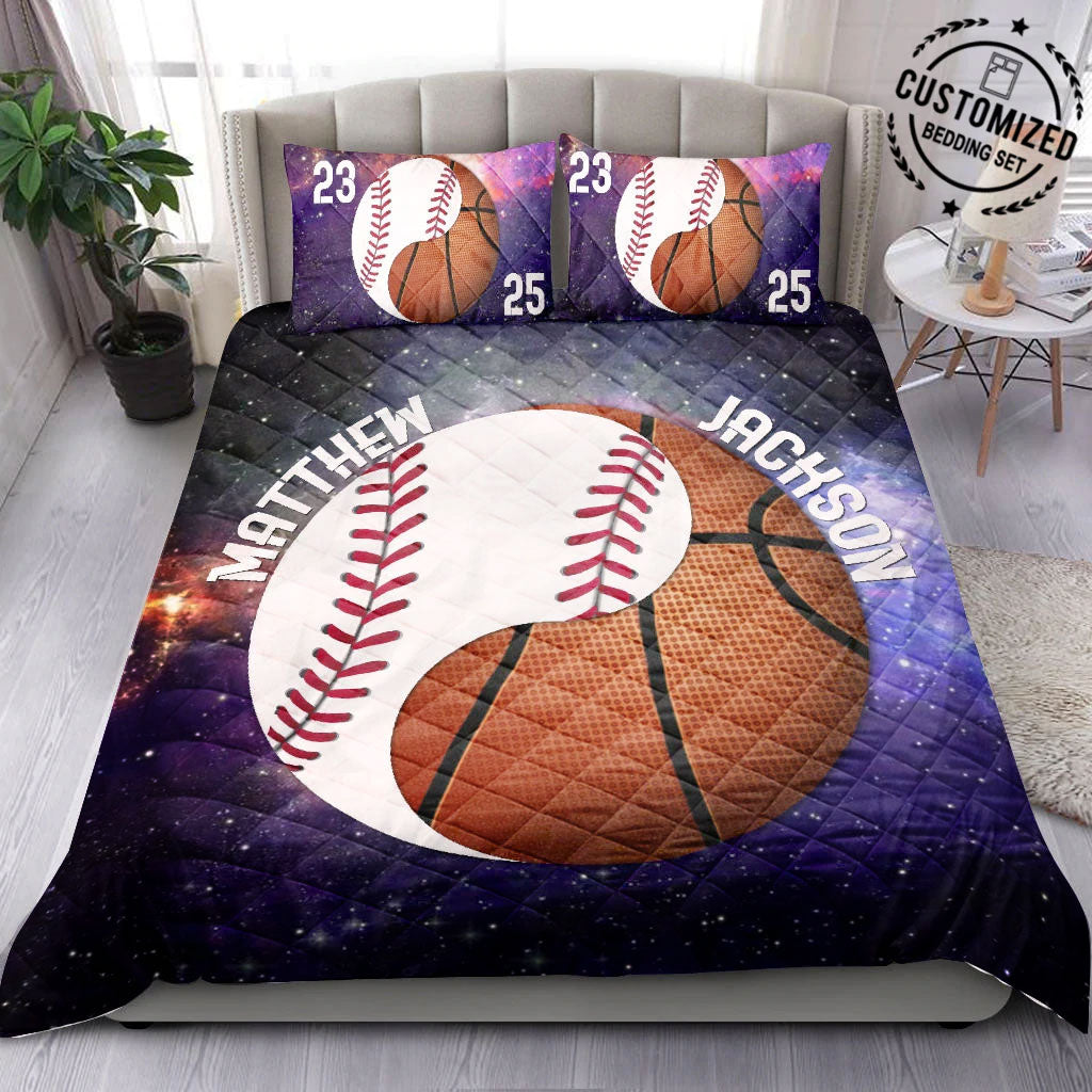 Ohaprints-Quilt-Bed-Set-Pillowcase-Basketball-Baseball-Yin-Yang-Galaxy-Player-Fan-Custom-Personalized-Name-Number-Blanket-Bedspread-Bedding-960-Double (70'' x 80'')