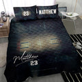 Ohaprints-Quilt-Bed-Set-Pillowcase-Basketballs-Court-Field-Player-Fan-Gift-Black-Custom-Personalized-Name-Number-Blanket-Bedspread-Bedding-2721-Throw (55'' x 60'')