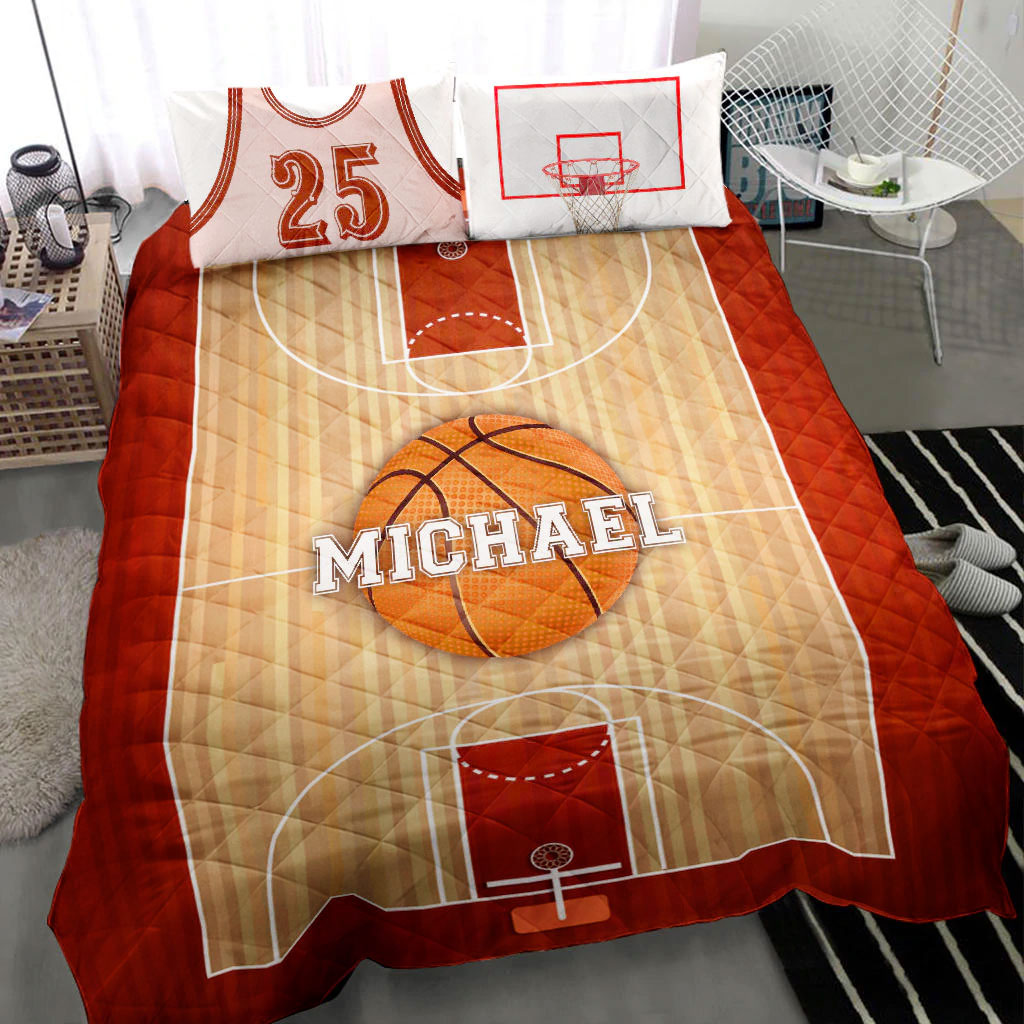 Ohaprints-Quilt-Bed-Set-Pillowcase-Basketball-Court-Field-3D-Player-Fan-Gift-Custom-Personalized-Name-Number-Blanket-Bedspread-Bedding-1544-Throw (55'' x 60'')