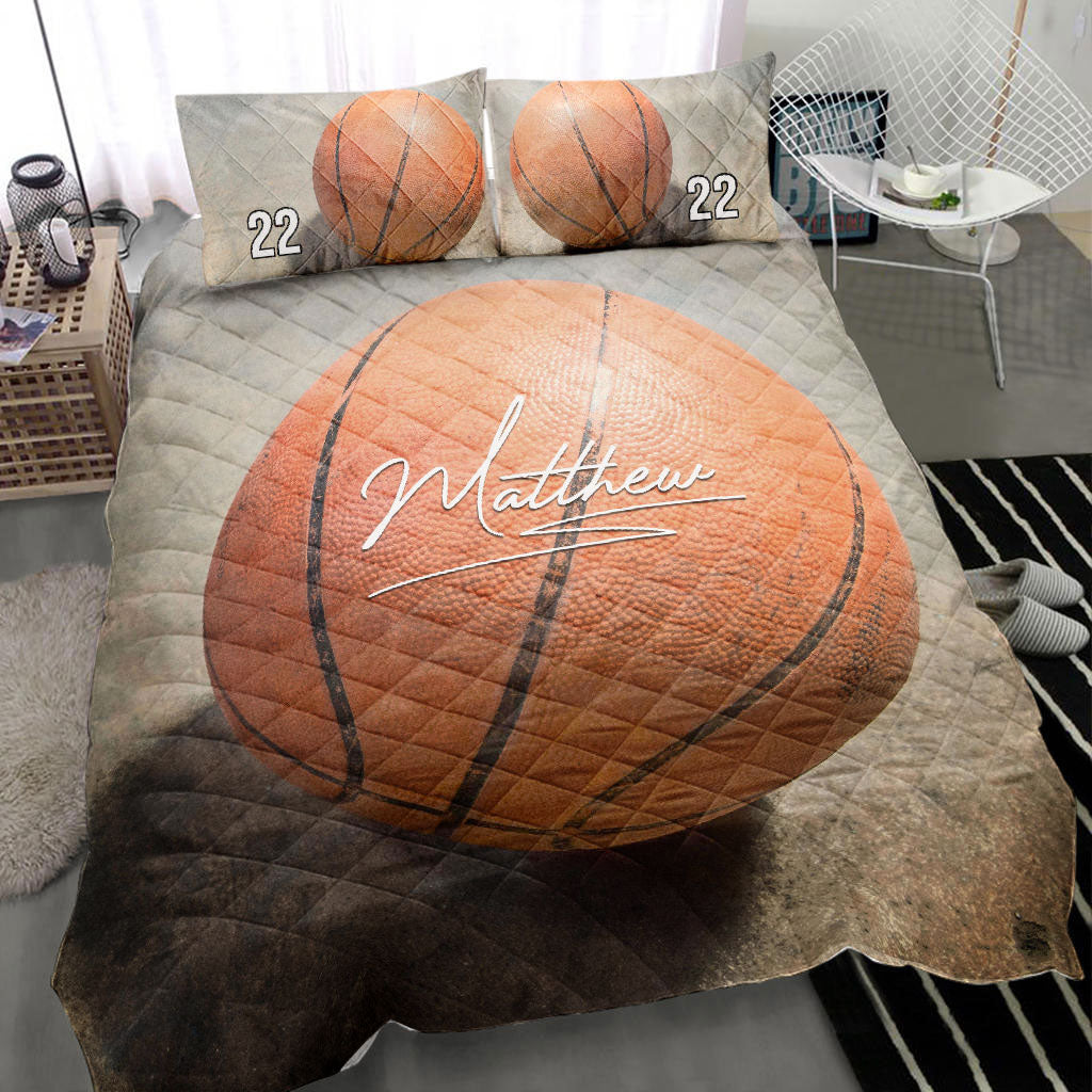 Ohaprints-Quilt-Bed-Set-Pillowcase-Basketball-Big-Ball-3D-Printed-Player-Fan-Gift-Custom-Personalized-Name-Number-Blanket-Bedspread-Bedding-2723-Throw (55'' x 60'')