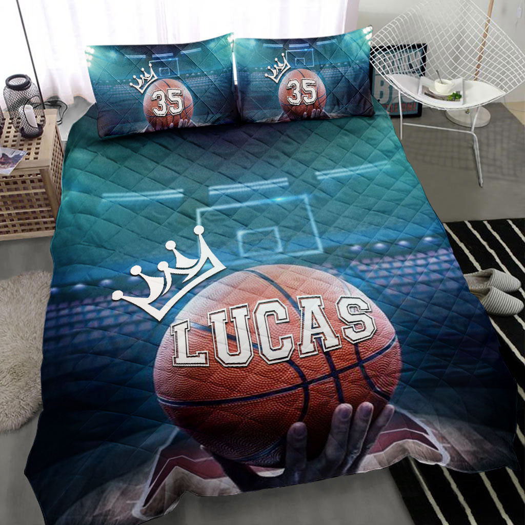Ohaprints-Quilt-Bed-Set-Pillowcase-Basketball-King-Ball-3D-Print-Player-Fan-Gift-Custom-Personalized-Name-Number-Blanket-Bedspread-Bedding-964-Throw (55'' x 60'')