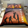 Ohaprints-Quilt-Bed-Set-Pillowcase-Basketball-Sun-Set-Player-Friend-Orange-Fan-Gift-Idea-Custom-Personalized-Name-Blanket-Bedspread-Bedding-373-Double (70'' x 80'')