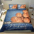 Ohaprints-Quilt-Bed-Set-Pillowcase-Basketball-Ball-Jeans-Pattern-Player-Fan-Blue-Custom-Personalized-Name-Number-Blanket-Bedspread-Bedding-966-Double (70'' x 80'')