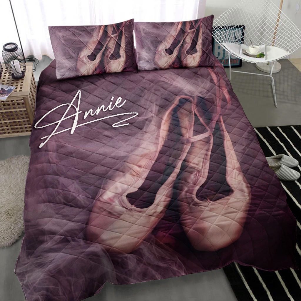 Ohaprints-Quilt-Bed-Set-Pillowcase-Ballet-Shoes-Dancing-Lover-Dancer-Gift-Pinky-Smoke-Custom-Personalized-Name-Blanket-Bedspread-Bedding-1547-Throw (55'' x 60'')