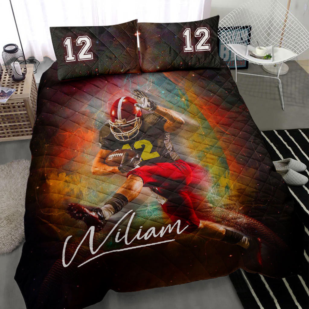 Ohaprints-Quilt-Bed-Set-Pillowcase-America-Football-Player-3D-Printed-Fan-Gift-Custom-Personalized-Name-Number-Blanket-Bedspread-Bedding-967-Throw (55'' x 60'')
