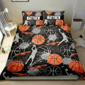 Ohaprints-Quilt-Bed-Set-Pillowcase-Basketball-Ball-Pattern-Player-Fan-Slam-Dunk-Black-Custom-Personalized-Name-Blanket-Bedspread-Bedding-1548-Double (70'' x 80'')