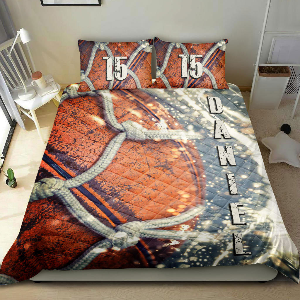Ohaprints-Quilt-Bed-Set-Pillowcase-Basketball-Ball-3D-Print-Player-Fan-Gift-Idea-Custom-Personalized-Name-Number-Blanket-Bedspread-Bedding-2133-Double (70'' x 80'')
