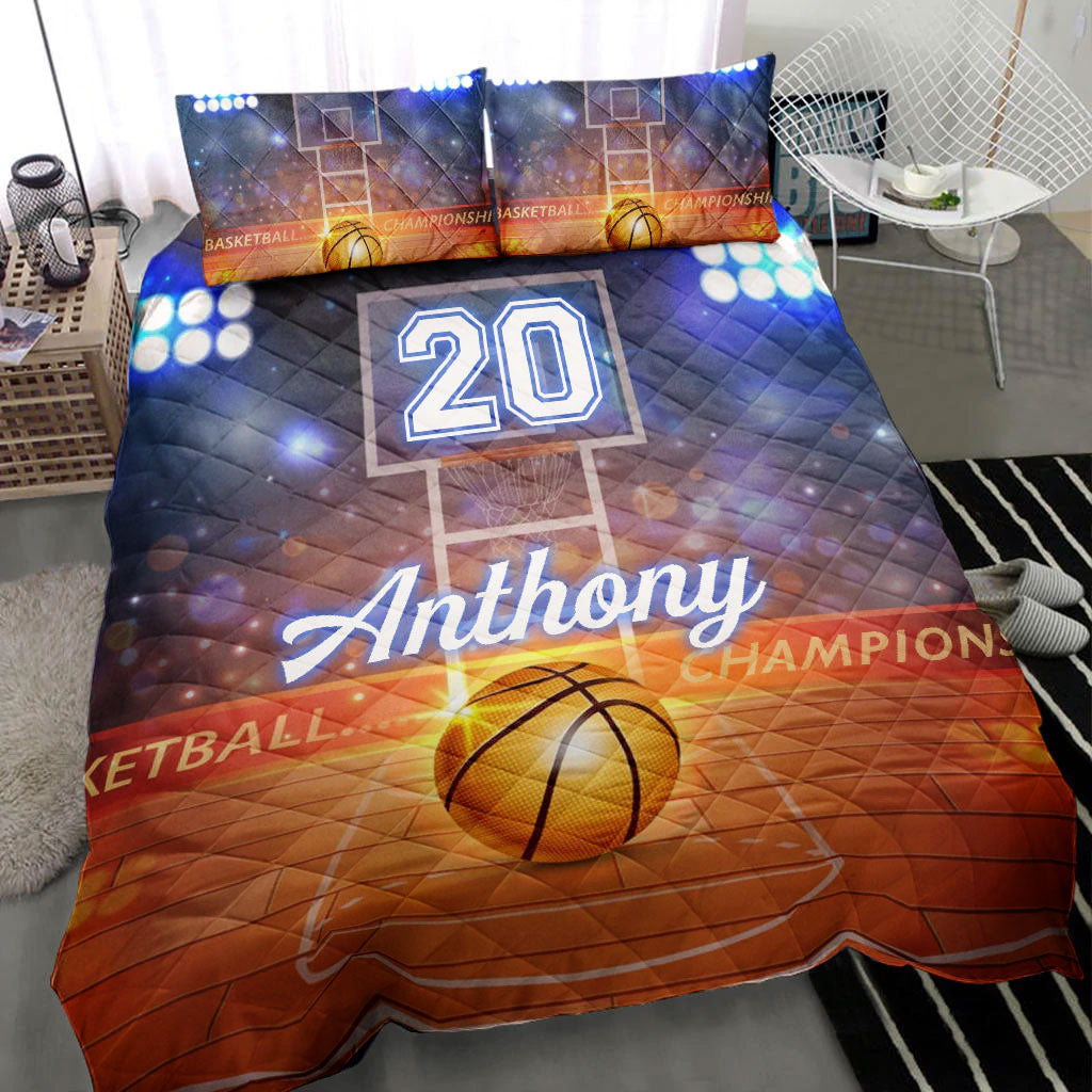 Ohaprints-Quilt-Bed-Set-Pillowcase-Basketball-Court-Champion-Player-Fan-Gift-Idea-Custom-Personalized-Name-Number-Blanket-Bedspread-Bedding-2138-Throw (55'' x 60'')