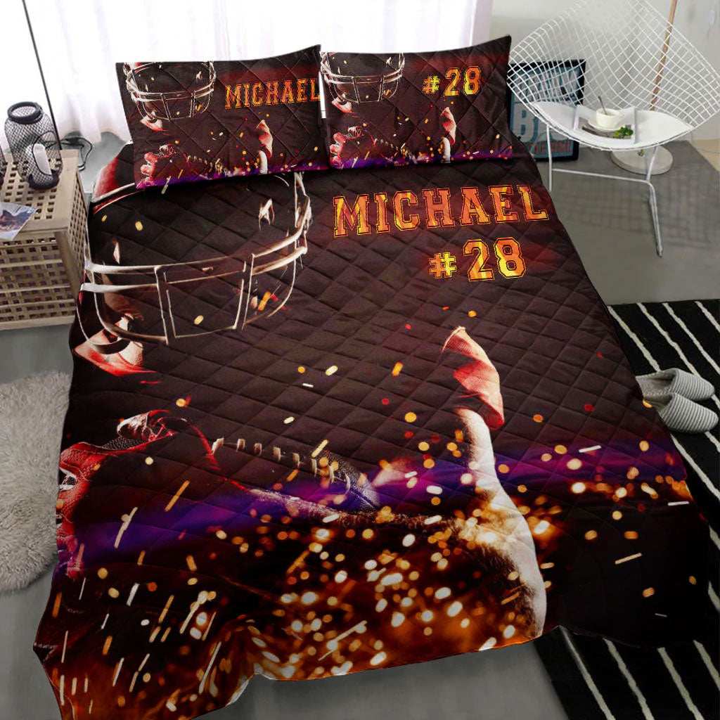 Ohaprints-Quilt-Bed-Set-Pillowcase-Football-Player-Fan-Gift-Idea-Winner-Champion-Custom-Personalized-Name-Number-Blanket-Bedspread-Bedding-2246-Throw (55'' x 60'')