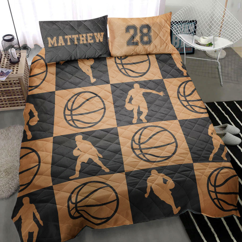 Ohaprints-Quilt-Bed-Set-Pillowcase-Basketball-Player-Ball-Vintage-Brown-Fan-Gift-Custom-Personalized-Name-Number-Blanket-Bedspread-Bedding-2733-Throw (55'' x 60'')