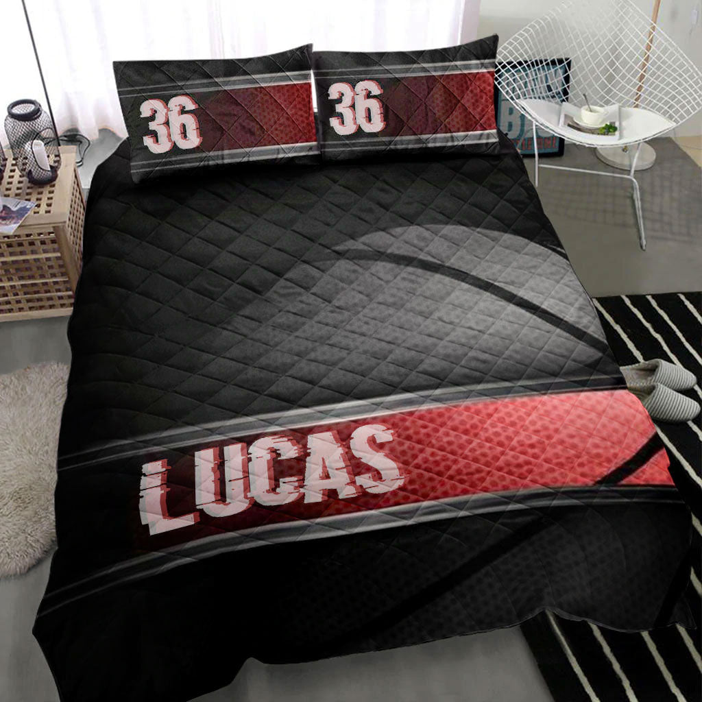 Ohaprints-Quilt-Bed-Set-Pillowcase-Basketball-Ball-Ball-Player-Fan-Gift-Idea-Black-Blanket-Bedspread-Bedding-383-Throw (55'' x 60'')
