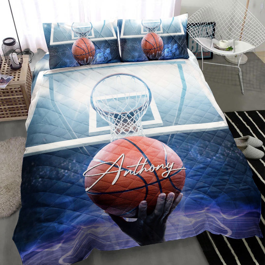 Ohaprints-Quilt-Bed-Set-Pillowcase-Basketball-Ball-Jump-Shot-Player-Fan-Gift-Idea-Custom-Personalized-Name-Number-Blanket-Bedspread-Bedding-975-Throw (55'' x 60'')
