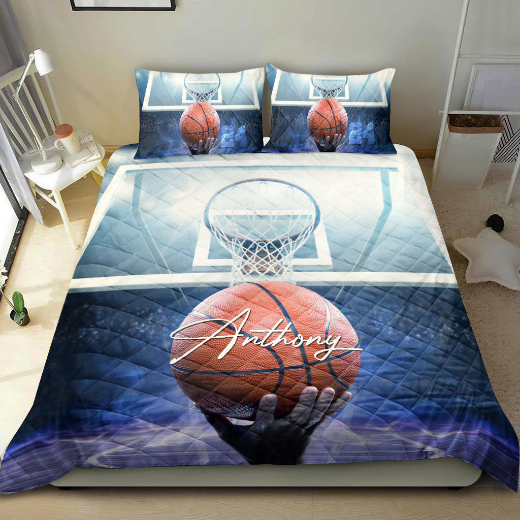 Ohaprints-Quilt-Bed-Set-Pillowcase-Basketball-Ball-Jump-Shot-Player-Fan-Gift-Idea-Custom-Personalized-Name-Number-Blanket-Bedspread-Bedding-975-Double (70'' x 80'')