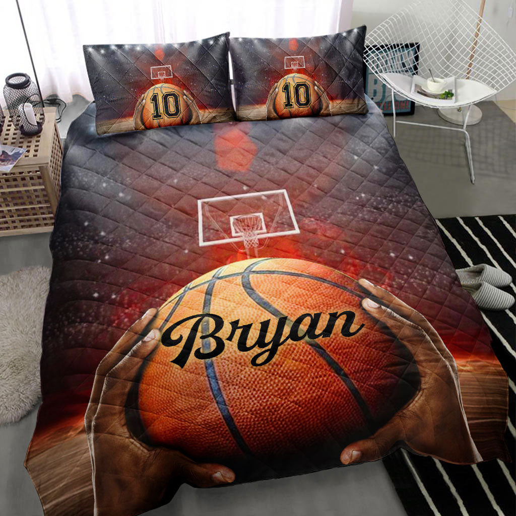 Ohaprints-Quilt-Bed-Set-Pillowcase-Basketball-Ball-Throw-3D-Player-Fan-Gift-Idea-Custom-Personalized-Name-Number-Blanket-Bedspread-Bedding-976-Throw (55'' x 60'')