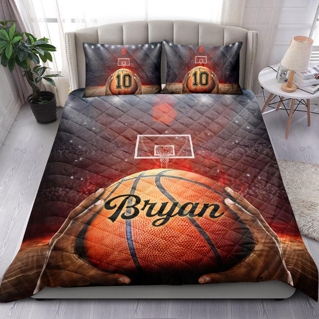 Ohaprints-Quilt-Bed-Set-Pillowcase-Basketball-Ball-Throw-3D-Player-Fan-Gift-Idea-Custom-Personalized-Name-Number-Blanket-Bedspread-Bedding-976-Double (70'' x 80'')