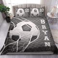 Ohaprints-Quilt-Bed-Set-Pillowcase-Soccer-Ball-In-Net-Player-Fan-Gift-Idea-Grey-Custom-Personalized-Name-Number-Blanket-Bedspread-Bedding-2144-Double (70'' x 80'')