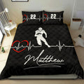 Ohaprints-Quilt-Bed-Set-Pillowcase-Football-In-My-Heart-Beat-Player-Fan-Black-Custom-Personalized-Name-Number-Blanket-Bedspread-Bedding-387-Double (70'' x 80'')