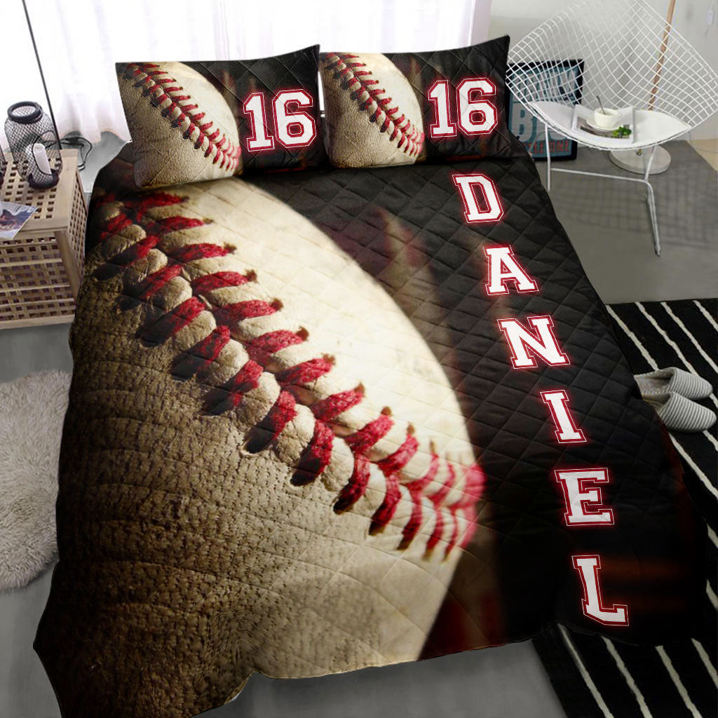 Ohaprints-Quilt-Bed-Set-Pillowcase-Baseball-Ball-3D-Mystery-Player-Fan-Gift-Idea-Custom-Personalized-Name-Number-Blanket-Bedspread-Bedding-2145-Throw (55'' x 60'')