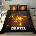 Ohaprints-Quilt-Bed-Set-Pillowcase-Basketball-Fire-Boy-Player-Fan-Gift-Idea-Slam-Dunk-Custom-Personalized-Name-Blanket-Bedspread-Bedding-983-Double (70'' x 80'')