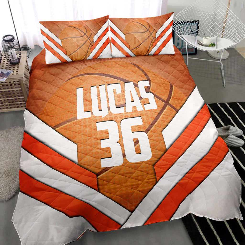 Ohaprints-Quilt-Bed-Set-Pillowcase-Basketball-Ball-Glowing-Player-Fan-Gift-Idea-Custom-Personalized-Name-Number-Blanket-Bedspread-Bedding-1626-Throw (55'' x 60'')