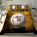 Ohaprints-Quilt-Bed-Set-Pillowcase-Baseball-Ball-On-Bat-Player-Fan-Gift--Brown-Custom-Personalized-Name-Number-Blanket-Bedspread-Bedding-393-Double (70'' x 80'')