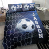 Ohaprints-Quilt-Bed-Set-Pillowcase-Soccer-Ball-In-Net-Blue-Player-Fan-Gift-Idea-Custom-Personalized-Name-Number-Blanket-Bedspread-Bedding-3063-Throw (55&#39;&#39; x 60&#39;&#39;)