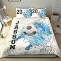 Ohaprints-Quilt-Bed-Set-Pillowcase-Soccer-Ball-Blue-Goal-Player-Fan-Gift--White-Custom-Personalized-Name-Number-Blanket-Bedspread-Bedding-2151-Double (70'' x 80'')