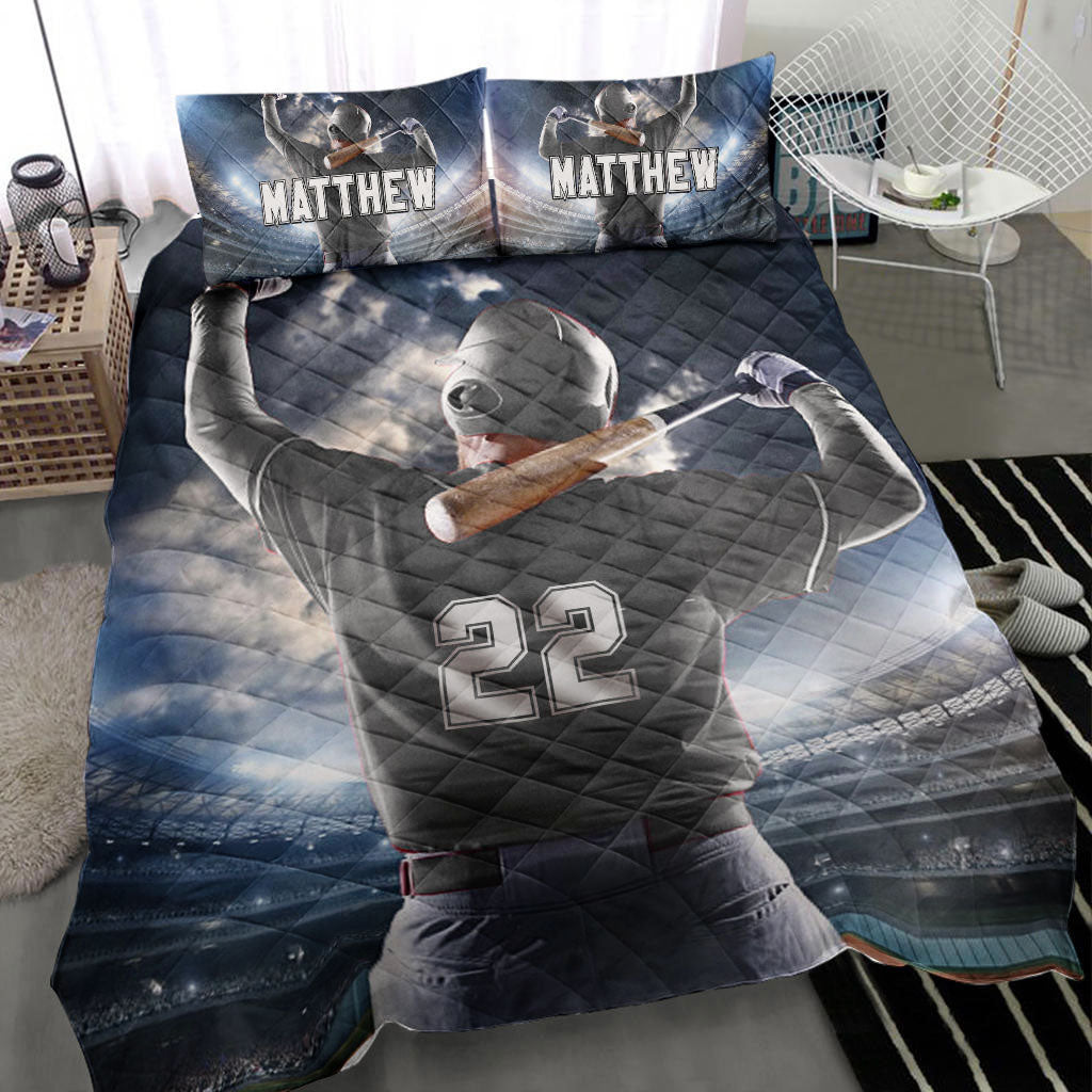 Ohaprints-Quilt-Bed-Set-Pillowcase-Baseball-Batter-Winner-Champion-Player-Fan-Gift-Custom-Personalized-Name-Blanket-Bedspread-Bedding-2152-Throw (55'' x 60'')