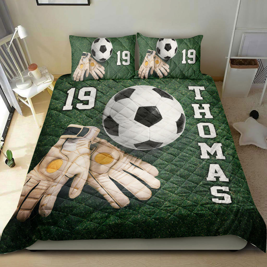 Ohaprints-Quilt-Bed-Set-Pillowcase-Soccer-Ball-Glove-Goal-Keeper-Player-Fan-Gift-Custom-Personalized-Name-Number-Blanket-Bedspread-Bedding-1570-Double (70'' x 80'')