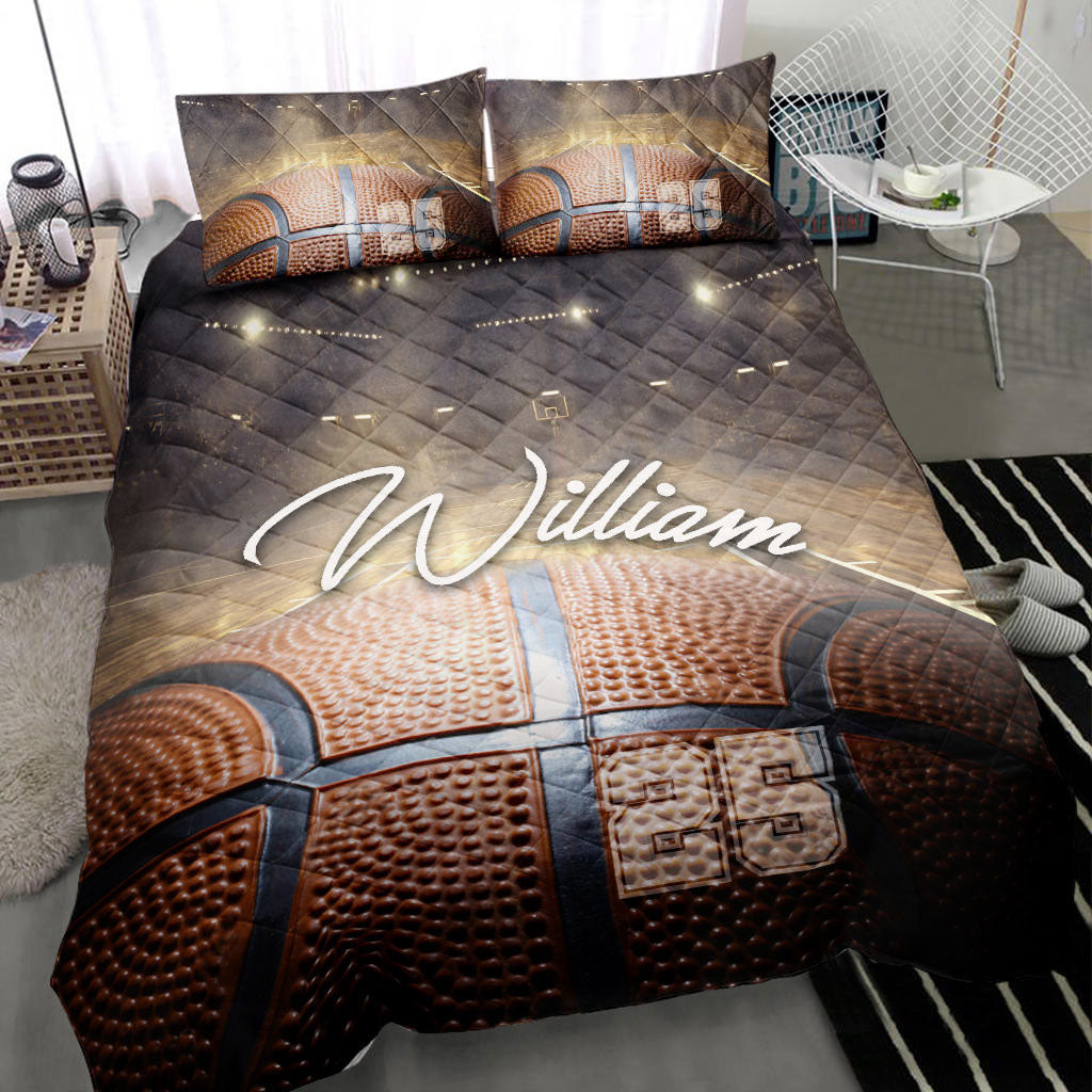 Ohaprints-Quilt-Bed-Set-Pillowcase-Basketball-Court-Ball-3D-Player-Fan-Unique-Custom-Personalized-Name-Number-Blanket-Bedspread-Bedding-2811-Throw (55'' x 60'')