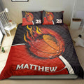 Ohaprints-Quilt-Bed-Set-Pillowcase-Basketball-Fire-Ball-Red-Black-Player-Fan-Gift-Custom-Personalized-Name-Number-Blanket-Bedspread-Bedding-399-Double (70'' x 80'')