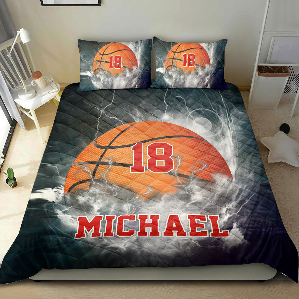 Ohaprints-Quilt-Bed-Set-Pillowcase-Basketball-Smoke-Ball-Player-Fan-Gift-Idea-Custom-Personalized-Name-Number-Blanket-Bedspread-Bedding-1050-Double (70'' x 80'')
