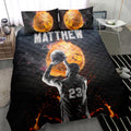 Ohaprints-Quilt-Bed-Set-Pillowcase-Basketball-Boy-Fire-Ball-Player-Fan-Black-Custom-Personalized-Name-Number-Blanket-Bedspread-Bedding-2751-Throw (55'' x 60'')