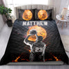 Ohaprints-Quilt-Bed-Set-Pillowcase-Basketball-Boy-Fire-Ball-Player-Fan-Black-Custom-Personalized-Name-Number-Blanket-Bedspread-Bedding-2751-Double (70&#39;&#39; x 80&#39;&#39;)