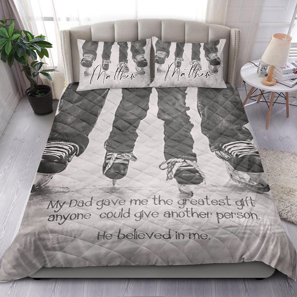Ohaprints-Quilt-Bed-Set-Pillowcase-Hockey-Dad-Believe-Me-Vintage-Grey-Player-Fan-Custom-Personalized-Name-Number-Blanket-Bedspread-Bedding-1634-Double (70'' x 80'')