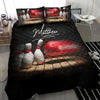 Ohaprints-Quilt-Bed-Set-Pillowcase-Bowling-Ball-Pin-Bowler-Player-Fan-Gift-Black-Custom-Personalized-Name-Number-Blanket-Bedspread-Bedding-2752-Throw (55&#39;&#39; x 60&#39;&#39;)