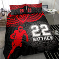 Ohaprints-Quilt-Bed-Set-Pillowcase-America-Football-Maori-Player-Fan-Red-Black-Custom-Personalized-Name-Number-Blanket-Bedspread-Bedding-2220-Throw (55'' x 60'')