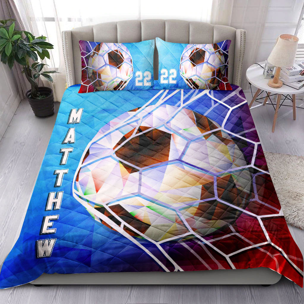 Ohaprints-Quilt-Bed-Set-Pillowcase-Soccer-Ball-Low-Poly-Player-Fan-Gift-Idea-Custom-Personalized-Name-Number-Blanket-Bedspread-Bedding-993-Double (70'' x 80'')