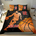 Ohaprints-Quilt-Bed-Set-Pillowcase-Fire-Basketball-Boy-Player-Fan-Gift-Idea-Black-Custom-Personalized-Name-Number-Blanket-Bedspread-Bedding-463-Double (70'' x 80'')