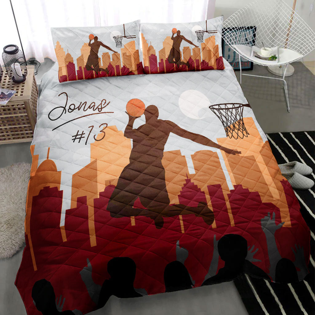 Ohaprints-Quilt-Bed-Set-Pillowcase-Basketball-Slam-Dunk-Retro-Vintage-Player-Fan-Custom-Personalized-Name-Number-Blanket-Bedspread-Bedding-402-Throw (55'' x 60'')